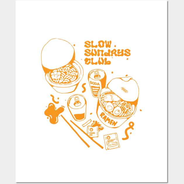 Slow Sundays Club Wall Art by Chipperstudio